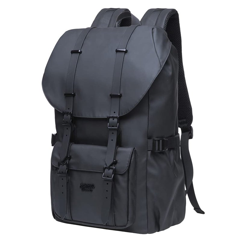 KAUKKO Laptop Outdoor Backpack Traveling Daypack Hiking Rucksack Large Capacity Bag Fits 15.6"(5-8-Black) - Image 2